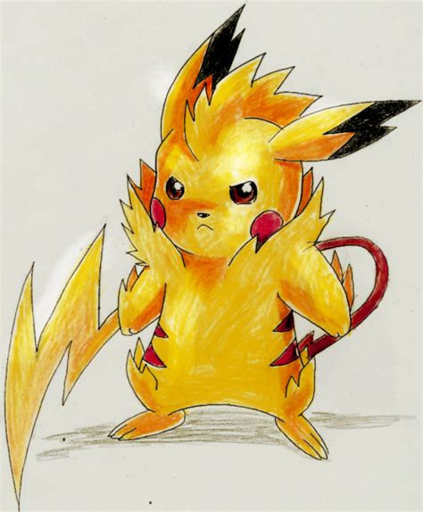 how to draw mega pikachu